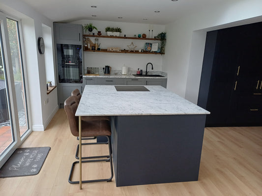 Carrara Marble Kitchen Island Worktop