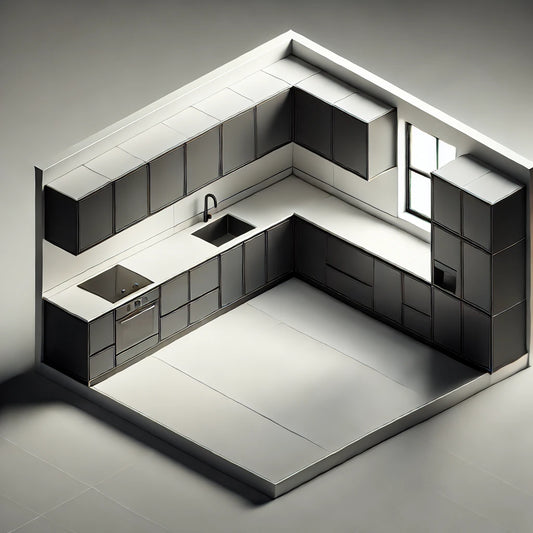 Bespoke Kitchen Worktops | 20mm White Shimmer Quartz