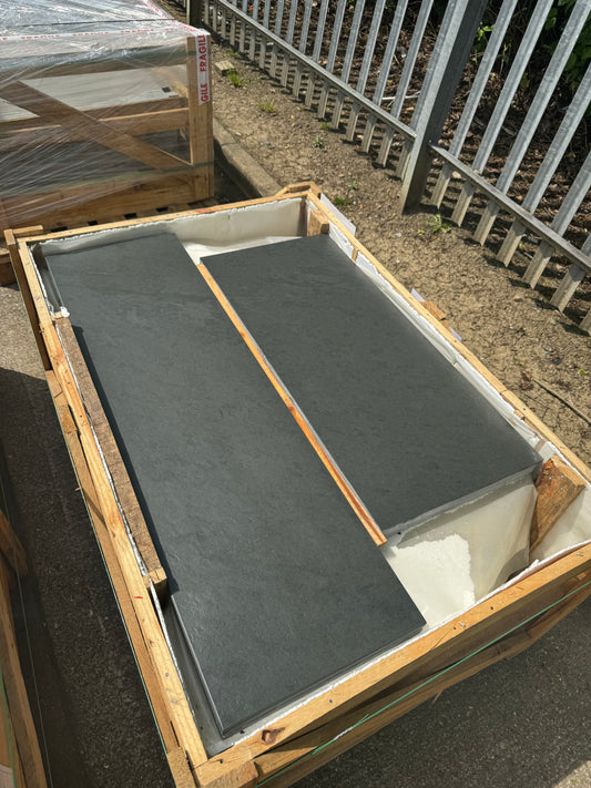 20mm Brushed Slate | Rectangle Hearth