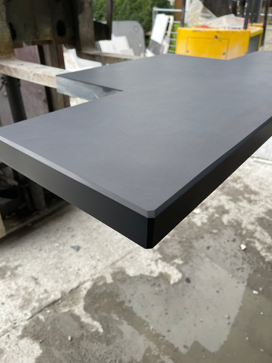 20mm Honed Slate | Custom Cut T-Shape Hearth