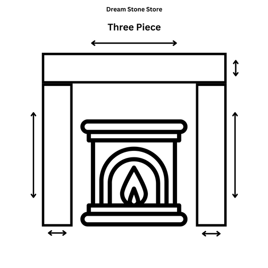 20mm Brushed Slate | Custom Cut Fireplace Slips