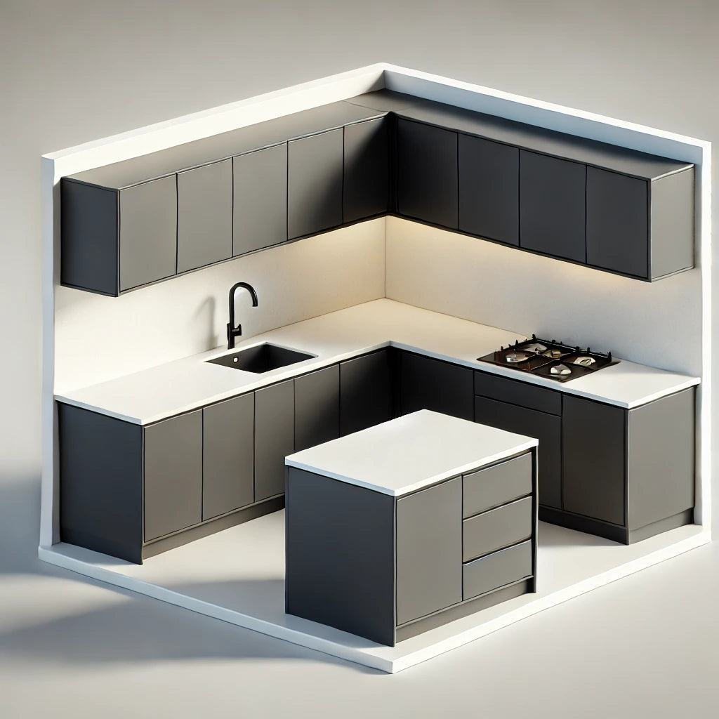 Bespoke Kitchen Worktops | 20mm White Shimmer Quartz