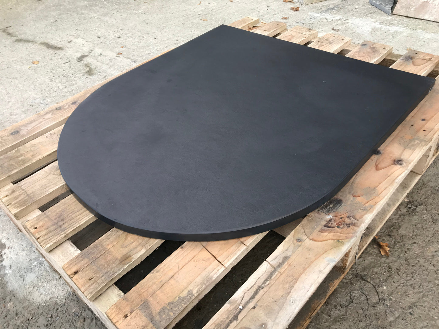 Extended Half Moon Hearth 1200x1200x20mm Riven Slate