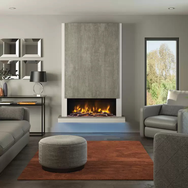 Flare Camino Wall Mounted Chimney Breast Electric Fireplace