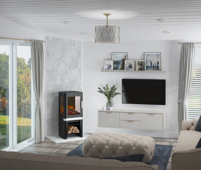 Flare Vue Electric Stove in Black