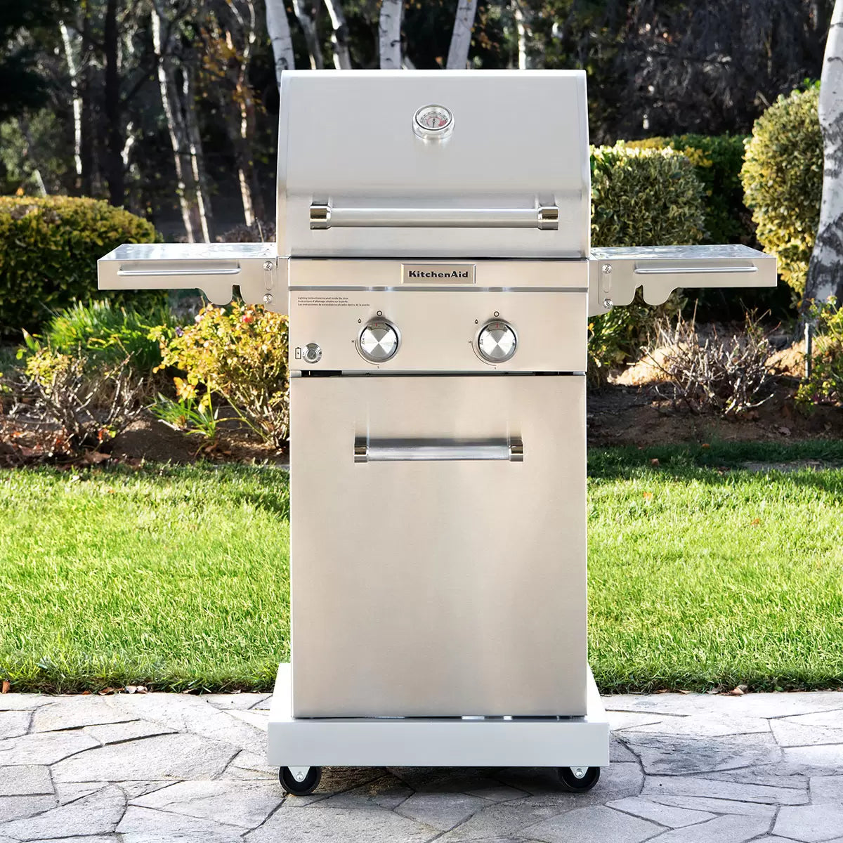 Kitchen Aid 2 Gas Barbecue with Custom Slate/Granite Worktop - Medium