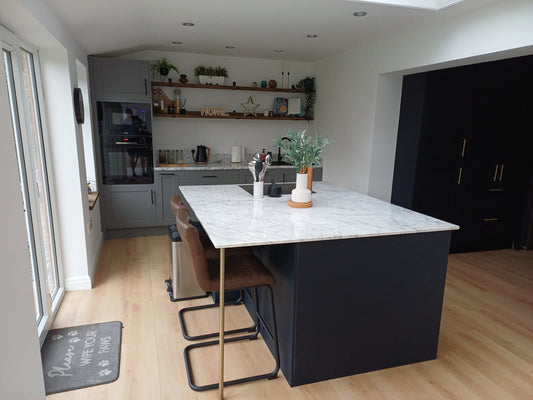 Carrara Marble Kitchen Island Worktop
