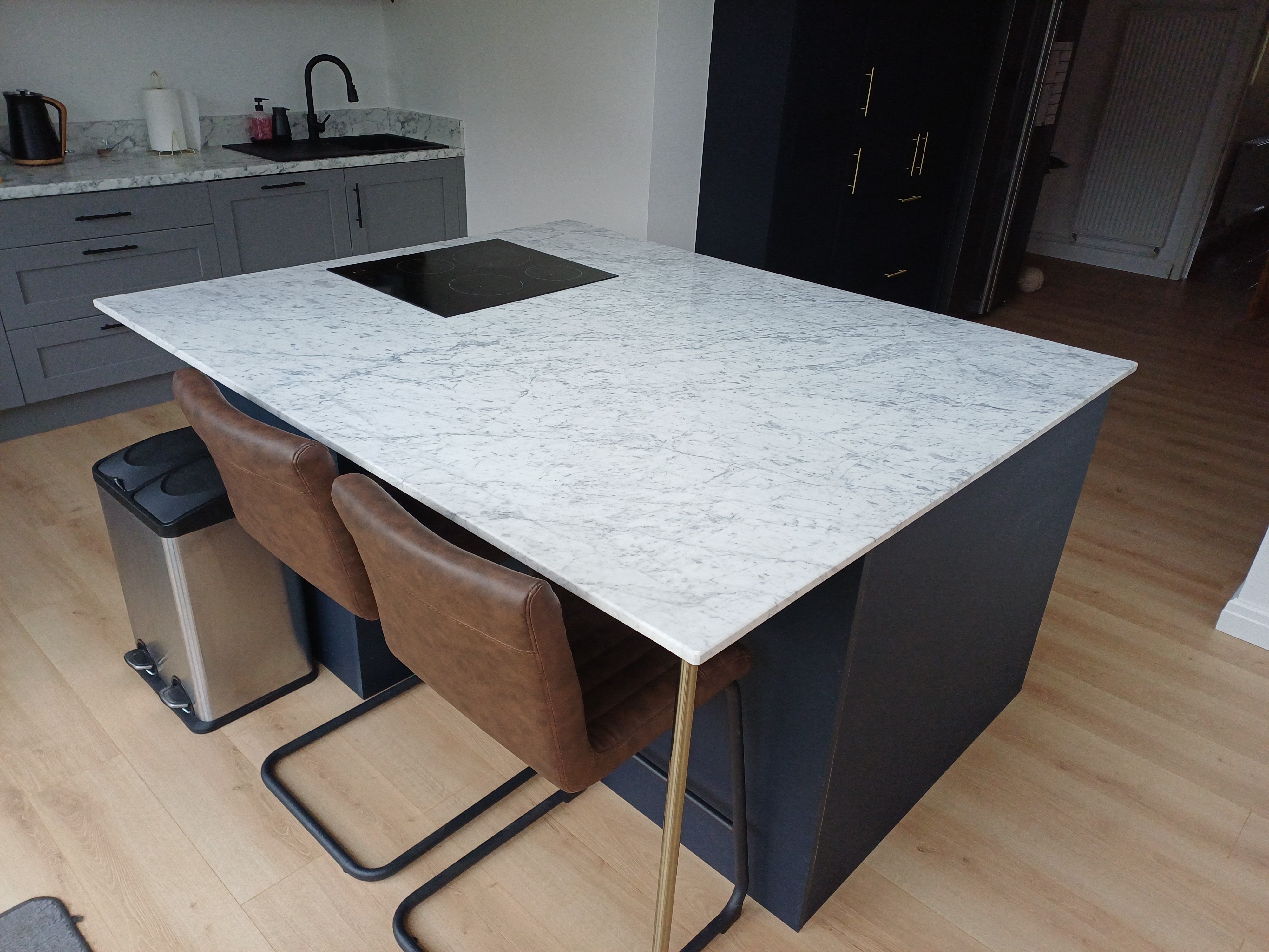Carrara Marble Kitchen Island Worktop