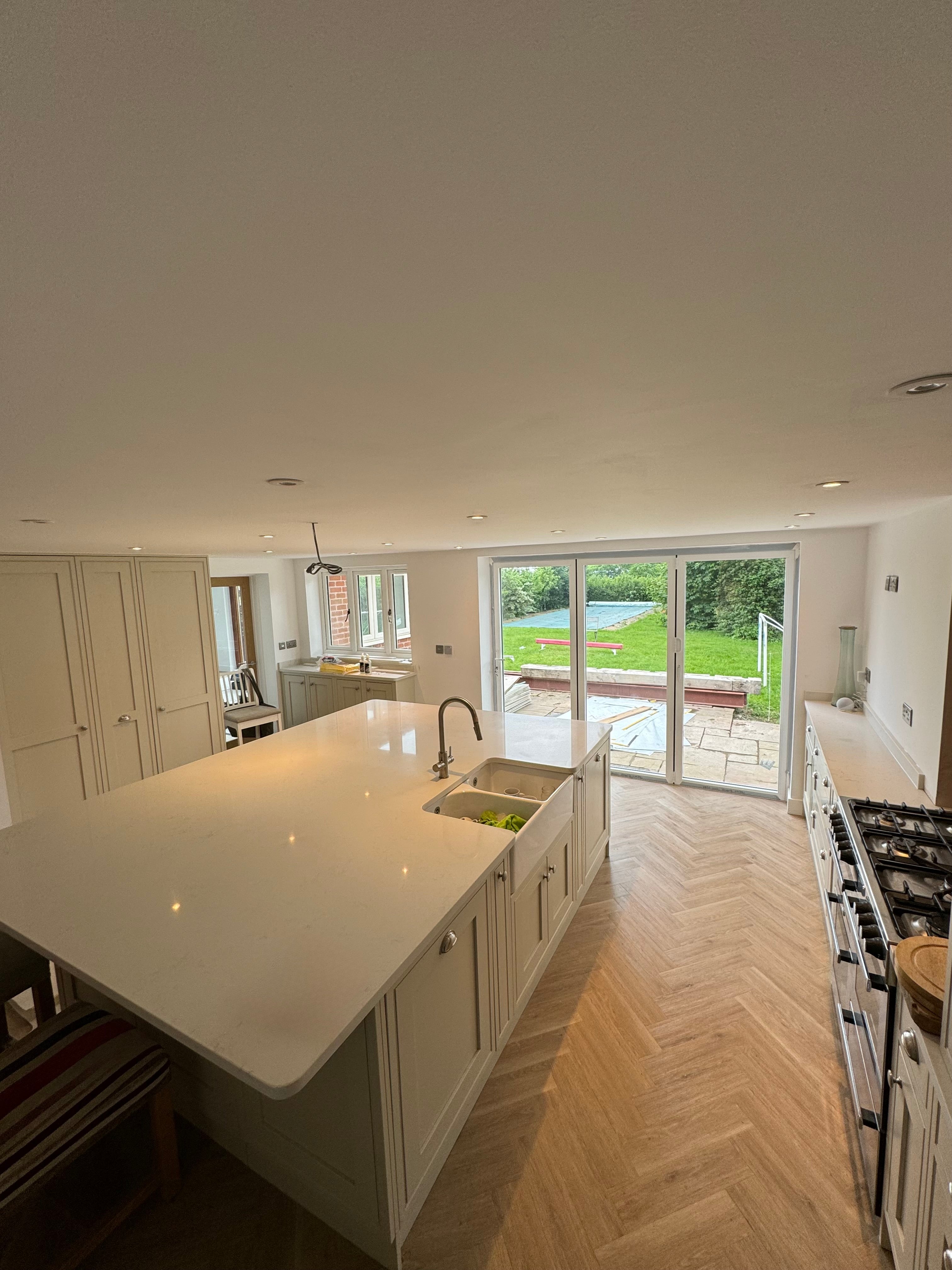 Carrara Quartz Kitchen Island Worktop