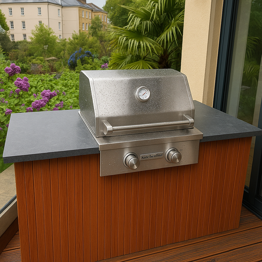KitchenAid 2 Gas Barbecue with Custom Jet Black Slate Worktop - Large